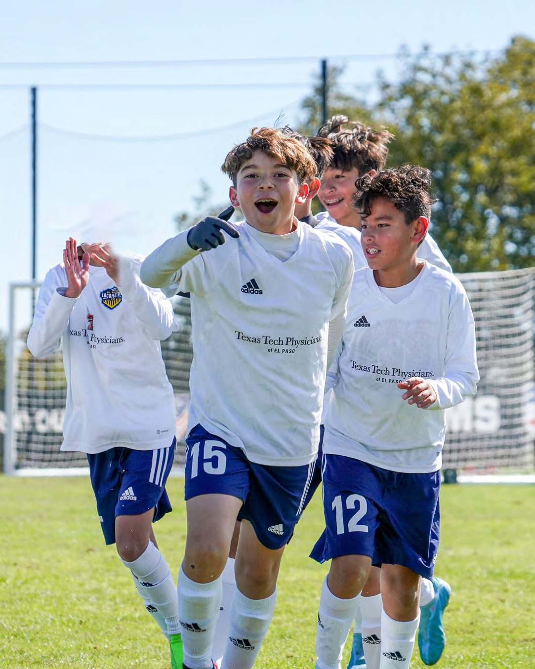 Players celebrating a goal